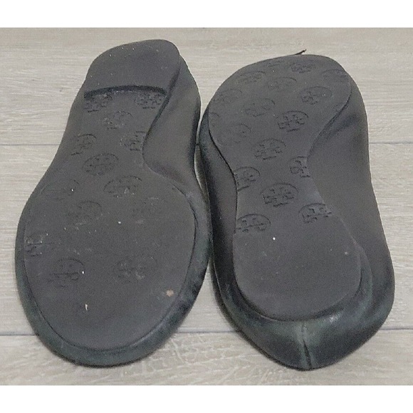 Tory Burch Minnie Ballet Flat Black Gold Size 7.5 M - Picture 8 of 13
